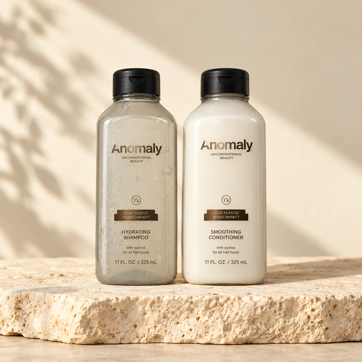 Anomaly Hydrating Shampoo and Smoothing Conditioner, two 325 ml bottles